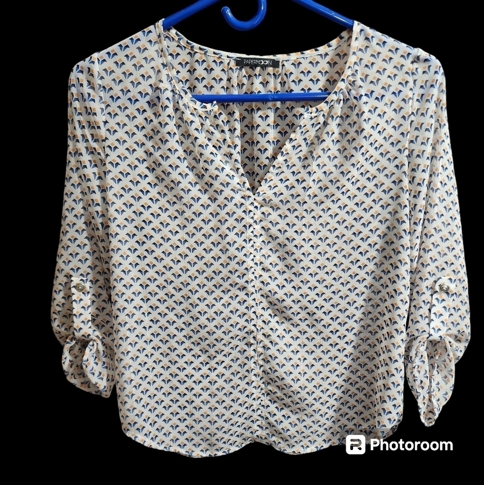 PAPERMOON Women's Sleeve Blouse Top Size XSP Style #PPT9595